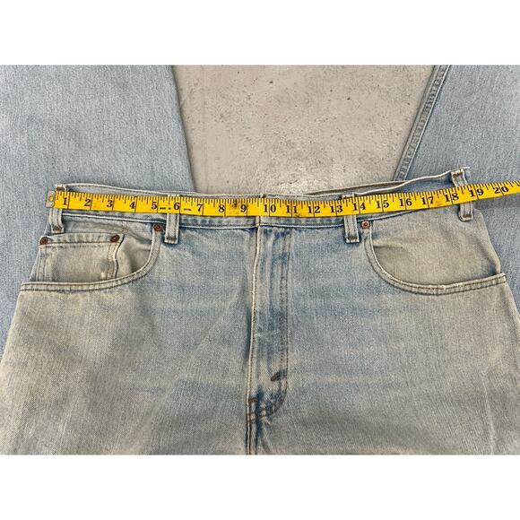 Vintage Levis 560 Jeans Blue Loose Fit Tapered Leg Made 90s Tag Size 38x34 - Picture 7 of 9